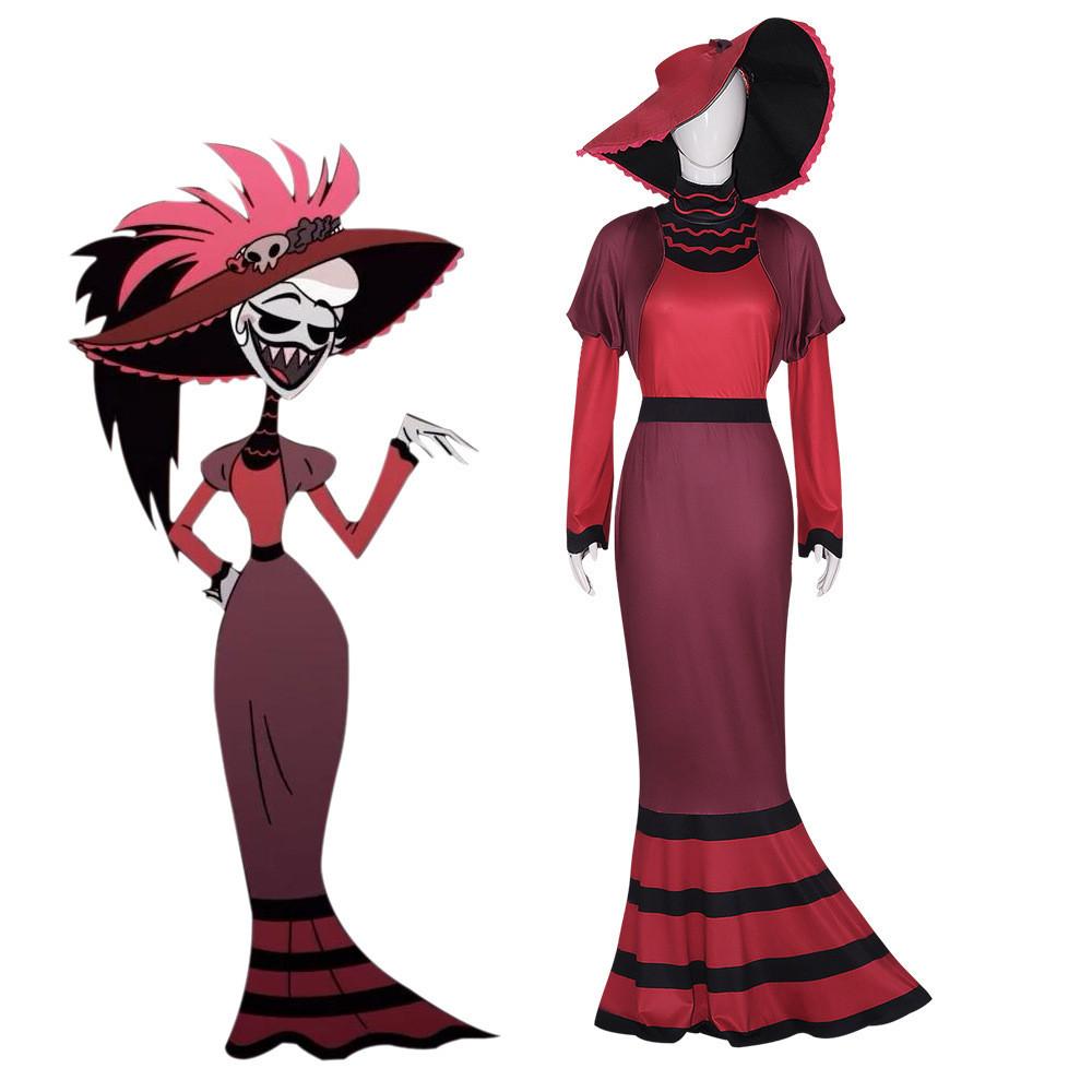 Hazbin Hotel Rosie Cosplay Kostüm Zeichentrickfigur Halloween Party Rollenspiel