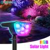 Solar Color Changing Spot Lights Outdoor Waterproof Colored RGB Solar Powered Landscape Lights For Yard Garden Lighting Decor