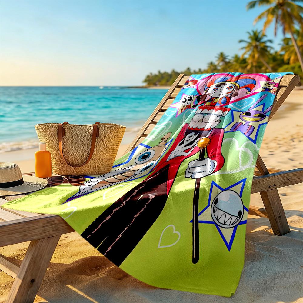 The Amazing Digital Circus Beach Towel Soft Durable Quick-Dry Comfortable Lightweight Perfect for Traveling Yoga Camping and Swimming