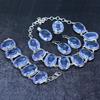 Natural Pink Amethyst Gemstone Handmade 925 Sterling Silver Jewelry Set K9B94