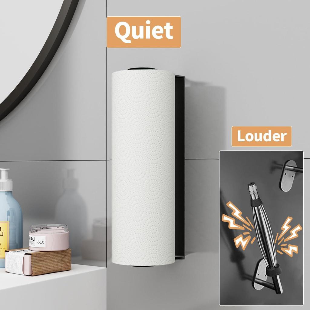 Drill-Free or Screw-In Towel Bar, Wall-Mounted Towel Rack for Bathroom & Kitchen