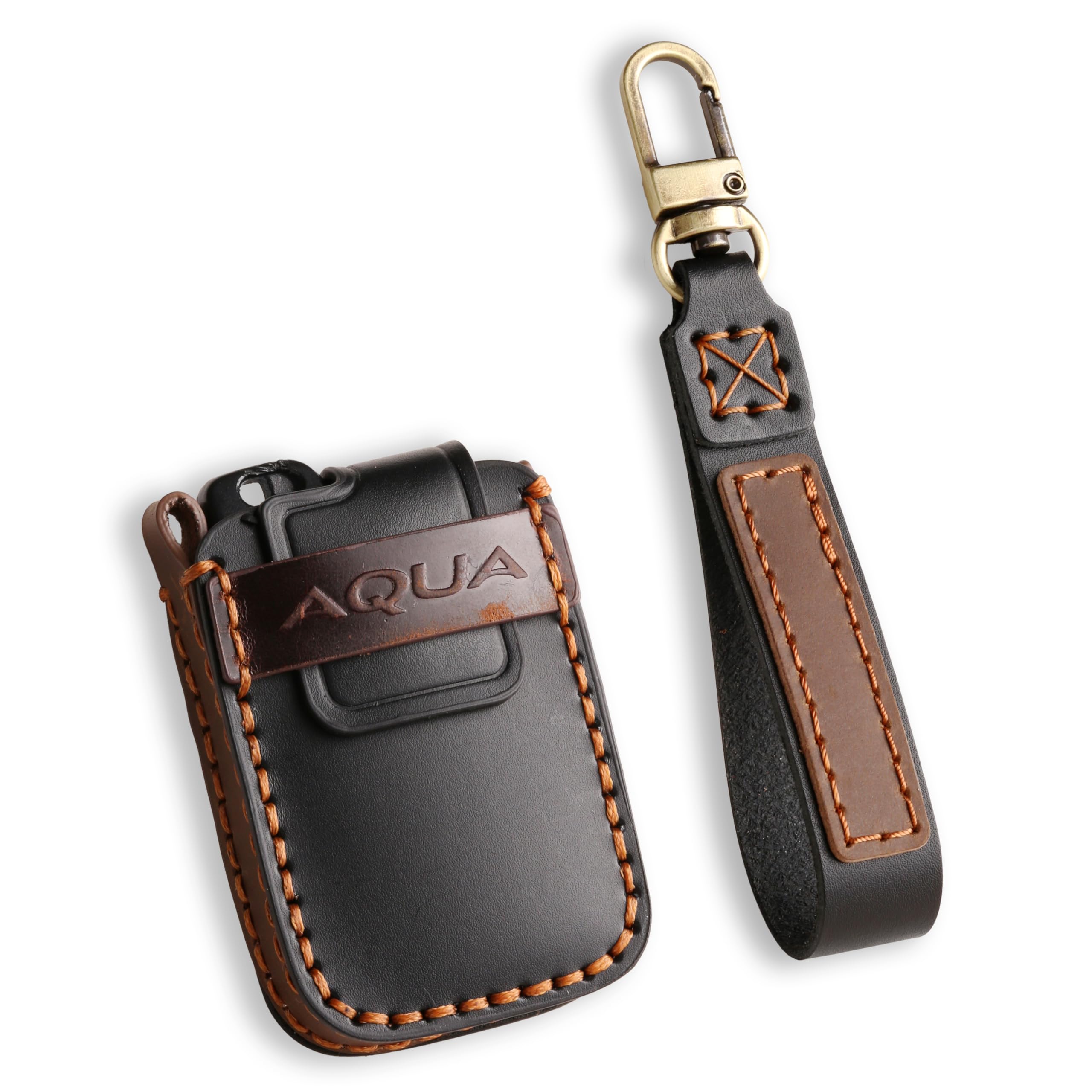 

New Key Case Toyota Aqua Exclusive Leather Key Key Key Smart Key Case with AQUA Custom Key Case [LEXLEY Released] NHP10/NHP10H Case, Cover, Holder, чёрный