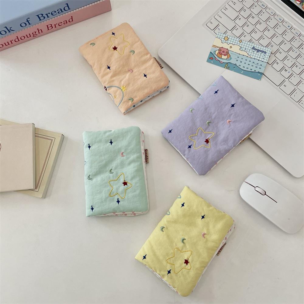Women Men Embroidered Star Passport Covers Holder Multi-Function ID Bank Card Wallet Case Travel Accessories