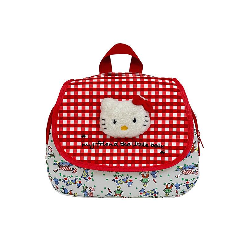 

Kindergarten Middle And Large Class Backpack Cartoon Cute Cat Boys And Girls Schoolbag Autumn And Winter Children S Plaid Backpack