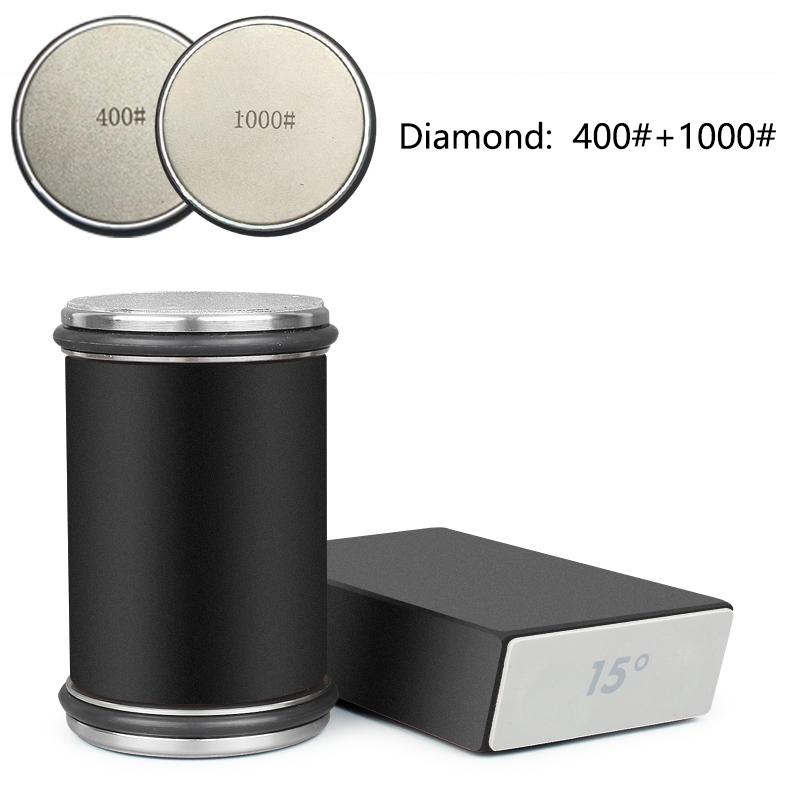 

Роликовая точилка для ножей Магнитный держатель для ножей Алмазный точильный камень с углом 15 и 20 градусов Роликовый набор кухонных аксессуаров as photo