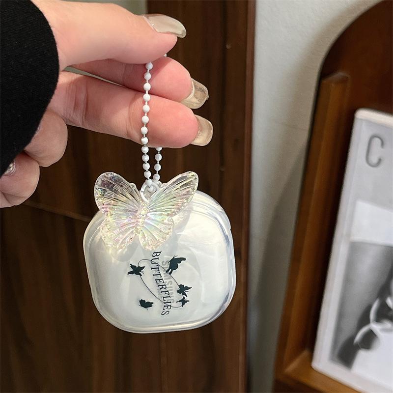 Cute Butterfly For Samsung Galaxy Buds Pro/Live/FE Soft TPU -Fall Transparent Earphone Case For Galaxy Buds Pro 2 Cover