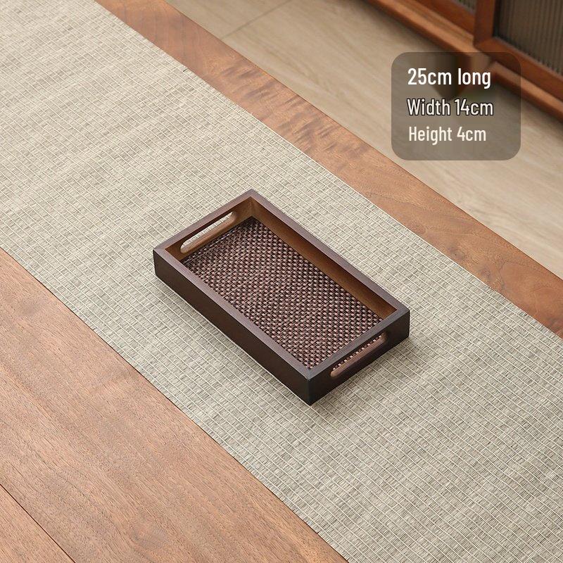 Chinese Style Wooden Tea Serving Tray with Handle