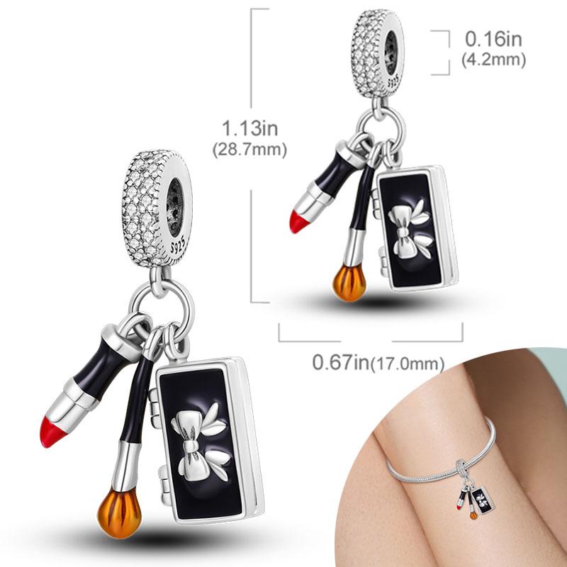 New Copper Plated Red Charms Beads Coffee Cherry Charm Pendant Fit Original Bracelet Diy Women Jewelry Accessories