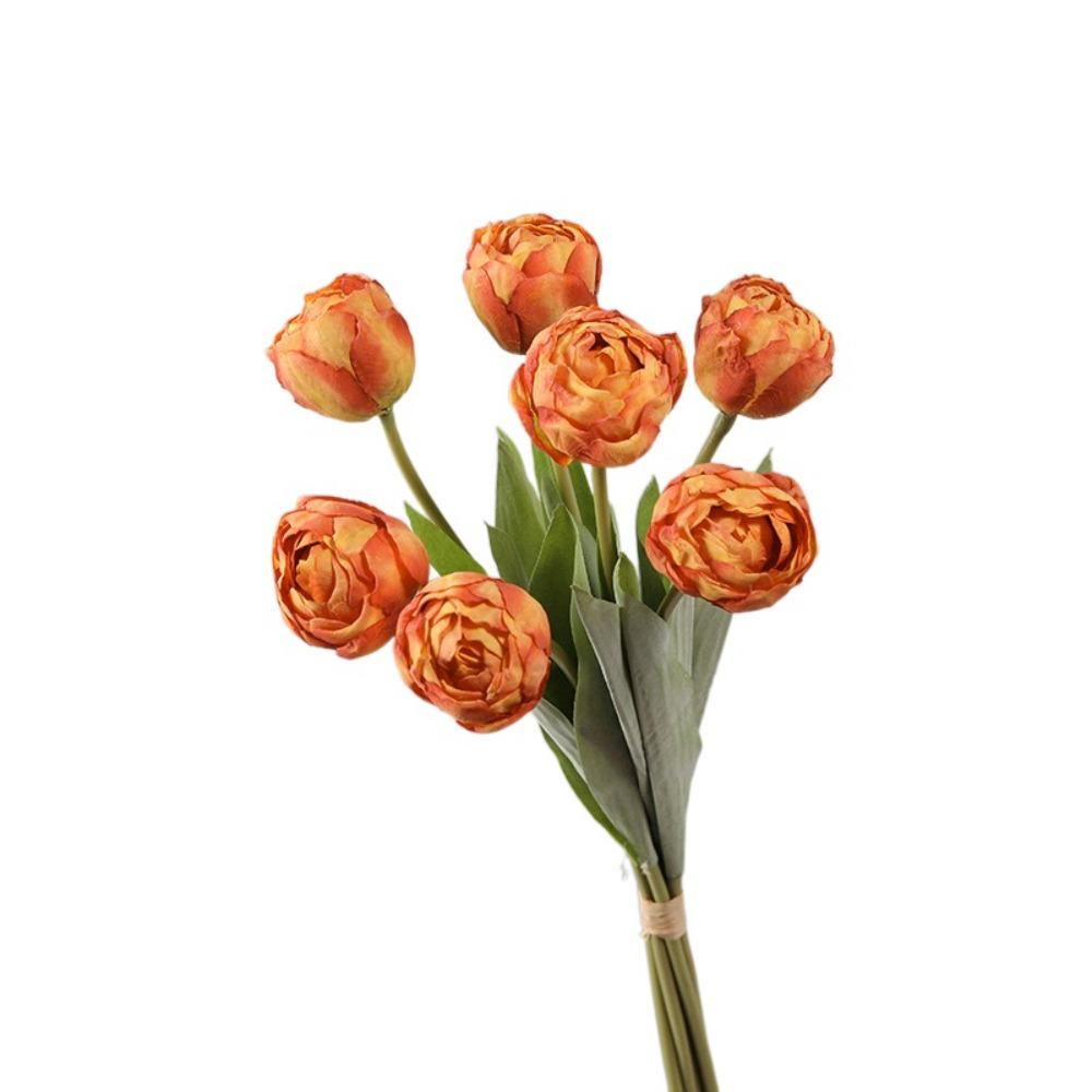 7 Köpfe Künstliche Tulpenzweige Echte Haptik Realistische Seidentulpenblume Handgefertigt Kunstblumen Hochzeitsfeier Dekor