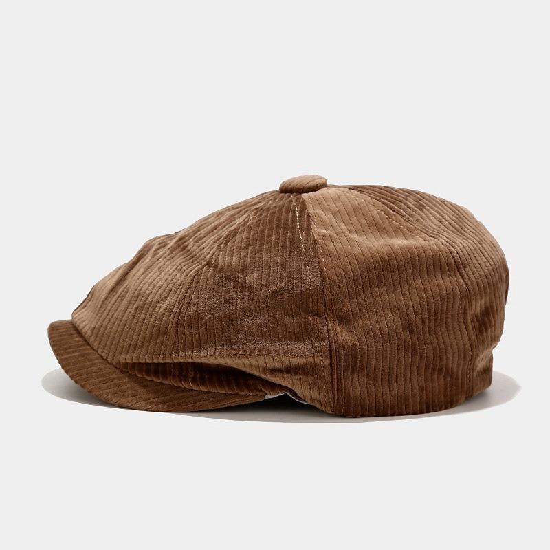 Korean Version Corduroy Octagonal Hat Female Literature Style Painter Multi Color Fashion Women Hats Accessories