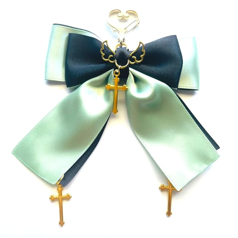 

(Onoderiya/Penguin Land) [Key chain | 1 piece] Shimmering angel wings gothic cross bag charm key chain [ lolita Dream cute Gothic Lolita gothic magic