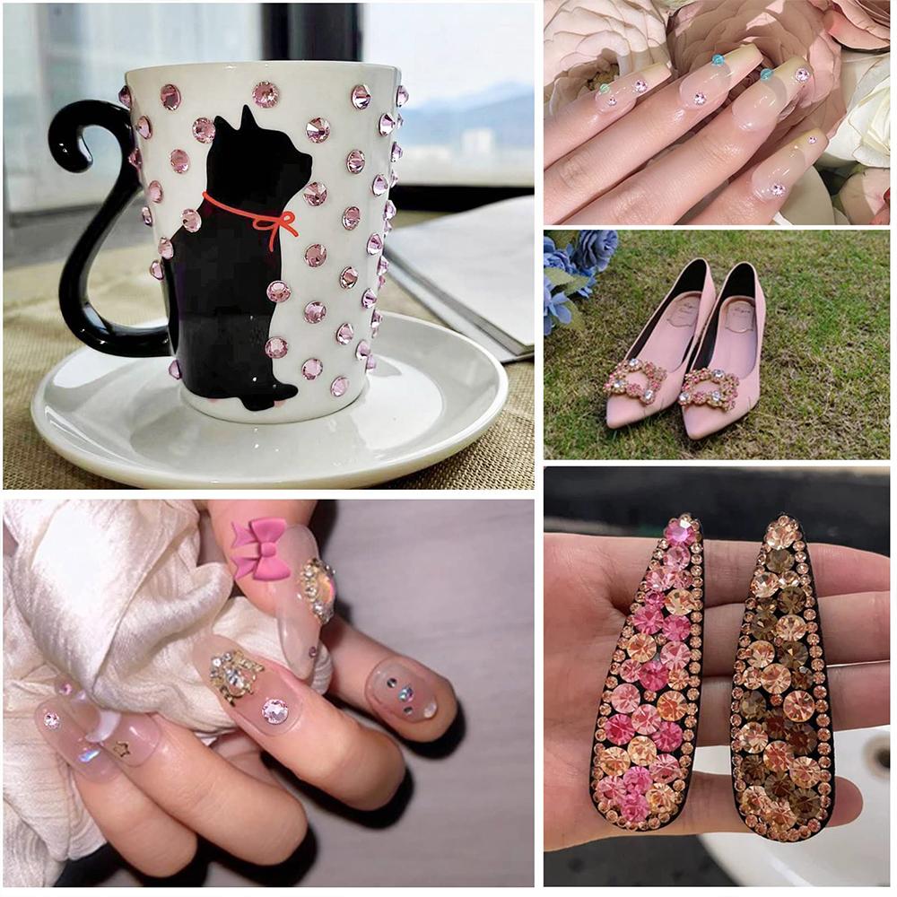 1000pcs Non Hot Fix Rhinestones 2/3/4mm Round Resin Flatback Crystal Rhinestone DIY Nail Art Jewelry Garment Decorations Glue On