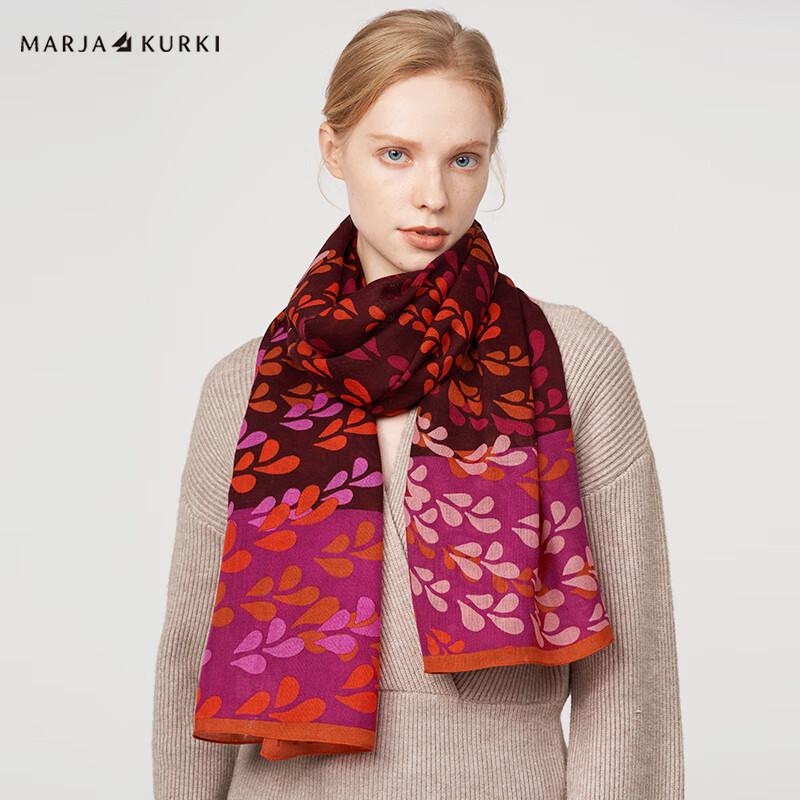 

MARJA KURKI Women s Printed Wool Cashmere Scarf & Shawl 65x180cm