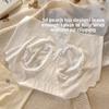 Plus Size Lady Spring and Summer Camellia Fragrance Without Trace Ice Silk 10A Antibacterial Extended Crotch Triangle Briefs