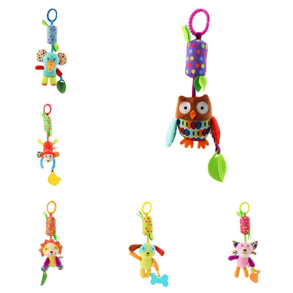 Skk New Animal Wind Chime Bed Hanging Pushchair Pendant With Bell Teether Plush Toy Manufacturer Supply