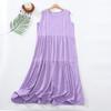 Jacquard Craft Cotton Silk Casual Women's Vest Dresses Dresses Thin Bottom Dresses Cotton Rayon Long Cake Dresses Beach Dresses