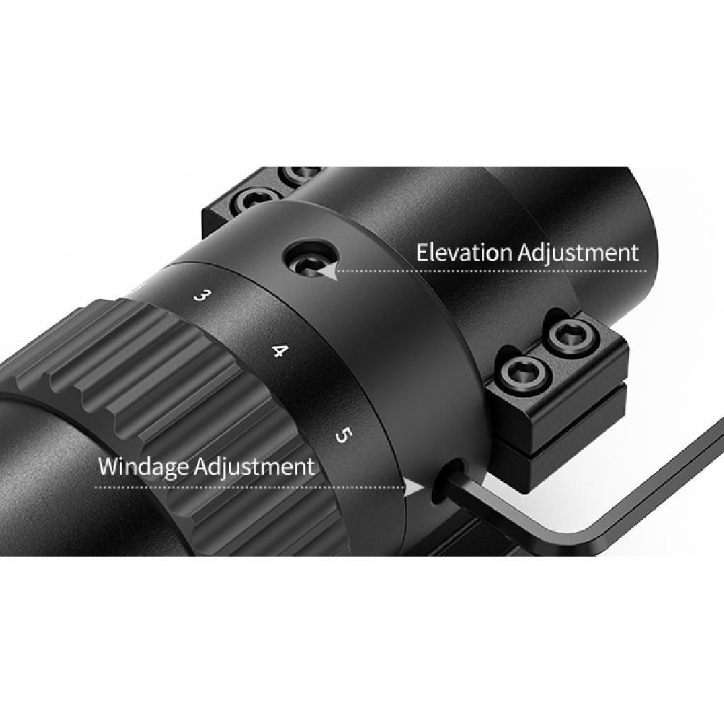 Feyachi M36 1.5X - 5X Red Dot Sight Optics Magnifier with Flip to Side Mount