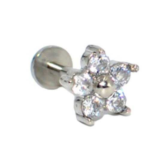 

1 шт. женское кольцо из титановой стали с искусственным опалом и цветком губная губа, кольцо-гвоздик для ушей, ювелирные изделия в форме спирали