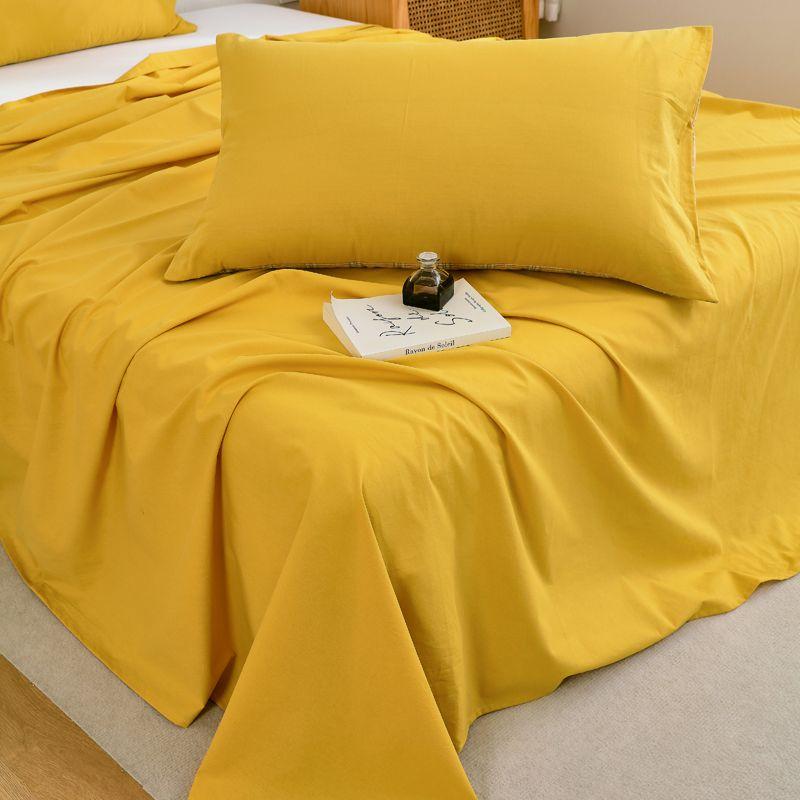 New Cream Style Bed Sheet, Soft Skin-friendly Minimalist Fresh Bedding for Single & Double Dormitory