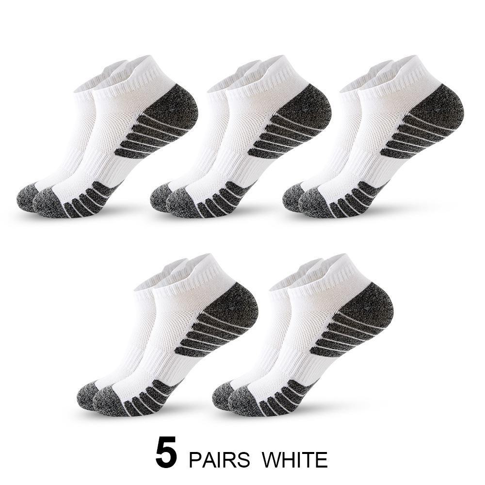 Men's Breathable Cotton Sports Socks - Sweat-Absorbent Mesh for Running, Basketball, and Badminton.
