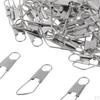 100 Pcs Fishing Locks Brooches Made Of Rotating Stainless Steel