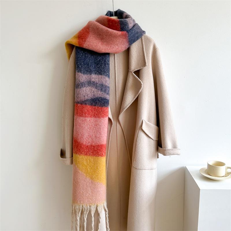 New  Cashmere Scarf Shawl Thicked  Warm Blanket Long Tassels Soft Shawls Neck Wraps Pashmina Scarves Ladies' Luxury Scarf