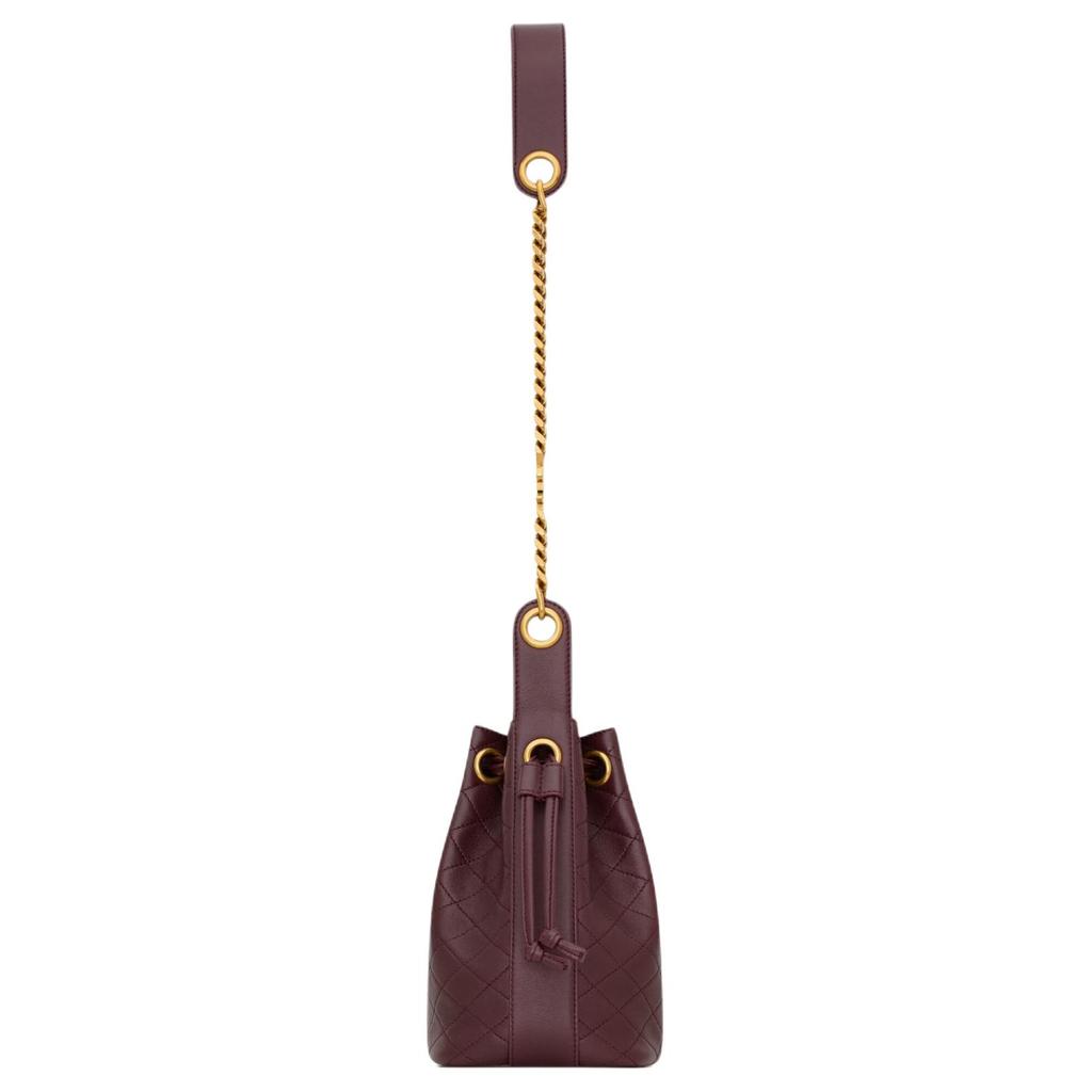 Saint Laurent Cassandre Beuteltasche aus Lammleder Hot Wine Damen Taschen Rot 840886-1EL07-6195