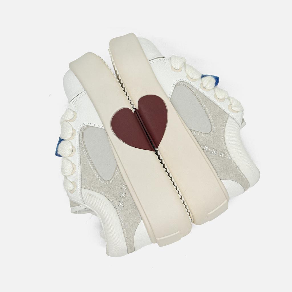 2025 new niche platform shoes men and women versatile Guochao love couple platform heightening muffin shoes