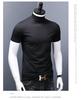 Herr Slim Fit Modal Höghals Merceriserad Bomulls T-shirt
