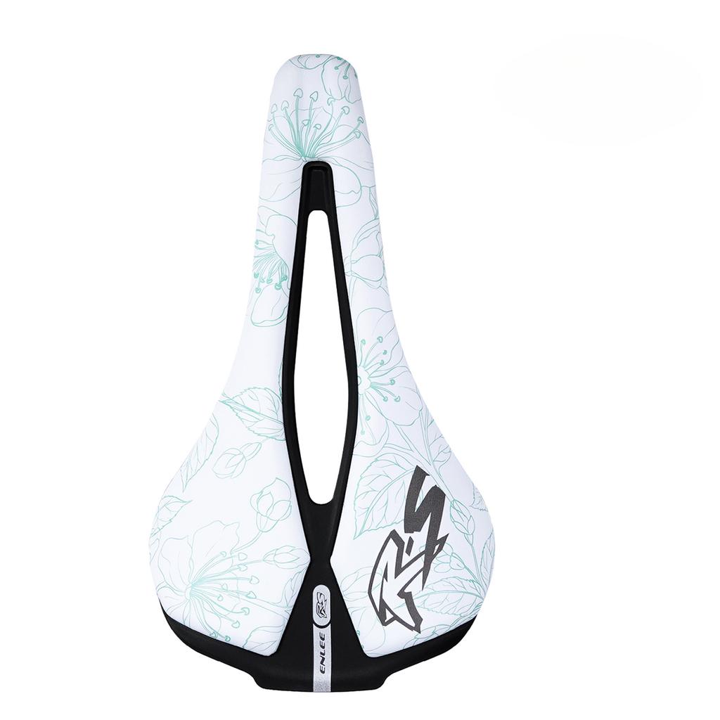 ENLEE Fahrrad Personalisierter Sitzpolster, Faltbares Rennrad Hohl Atmungsaktiv Ultraleicht Stahlbügel Sattel Fahrausrüstung