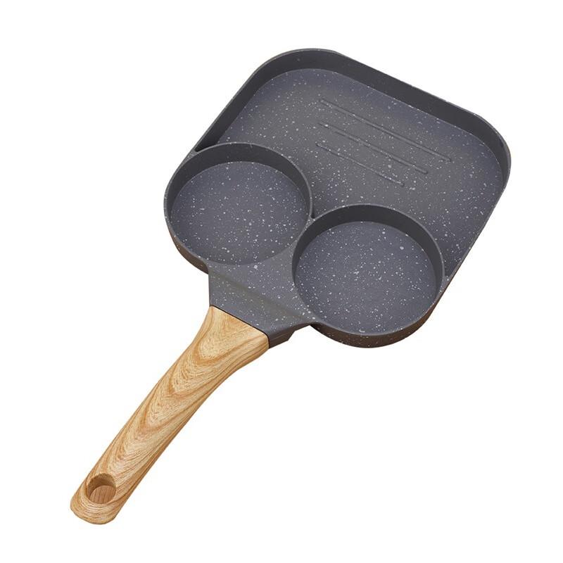 ZISIZ 4-Hole Non-Stick Egg & Burger Frying Pan