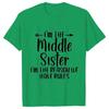 Sister Rules Gifts T Shirts Sweet Fashion Women Tshirt Funny Oldest Middle Youngest Sister Tees Sarcastic Sibling Matching Shirt