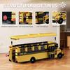 Non-Toxic 788Pcs School Bus Building Blocks Classic Yellow American School Bus Model Bricks Desktop Ornament Kids Educational Diy Toy Gift