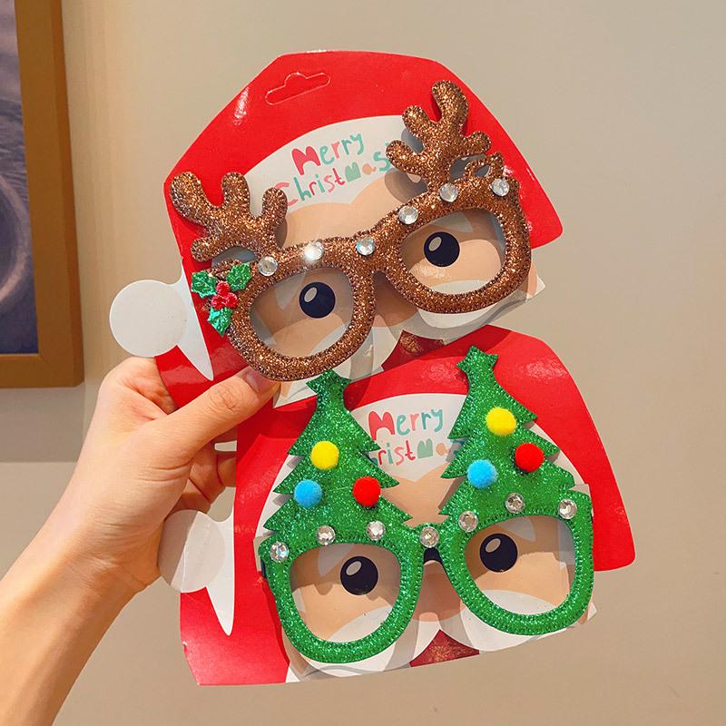 Christmas Festival Funny Elk Eyeglass Frames - Cute Cartoon Student Costume Gift & Decoration Mask