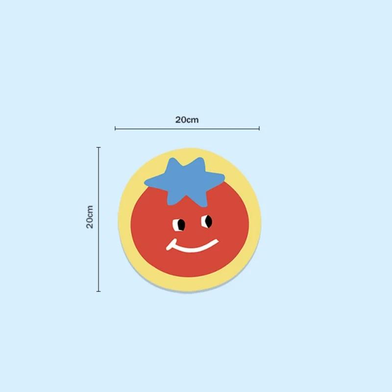Cartoon Food Coasters Round Diatomite Heat Insulating Mats Household Table Absorbent Non-slip Coaster Home Accessories Kitchen