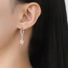 Golden Pendant Hoop Earrings with Heart Hexagon Snake Cross Butterfly Flower Bird Jewelry Gift