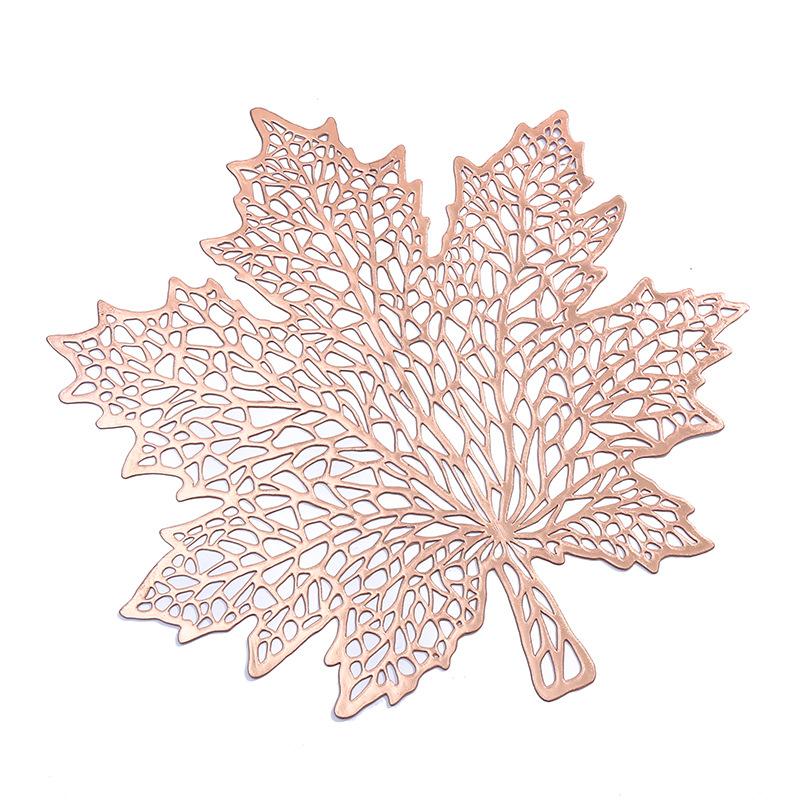 1PCS Maple Leaf Coasters PVC Placemat Waterproof Heat-resistant Dish Mat Pad Skid Insulation Hot Pads Kitchen Items Accessories