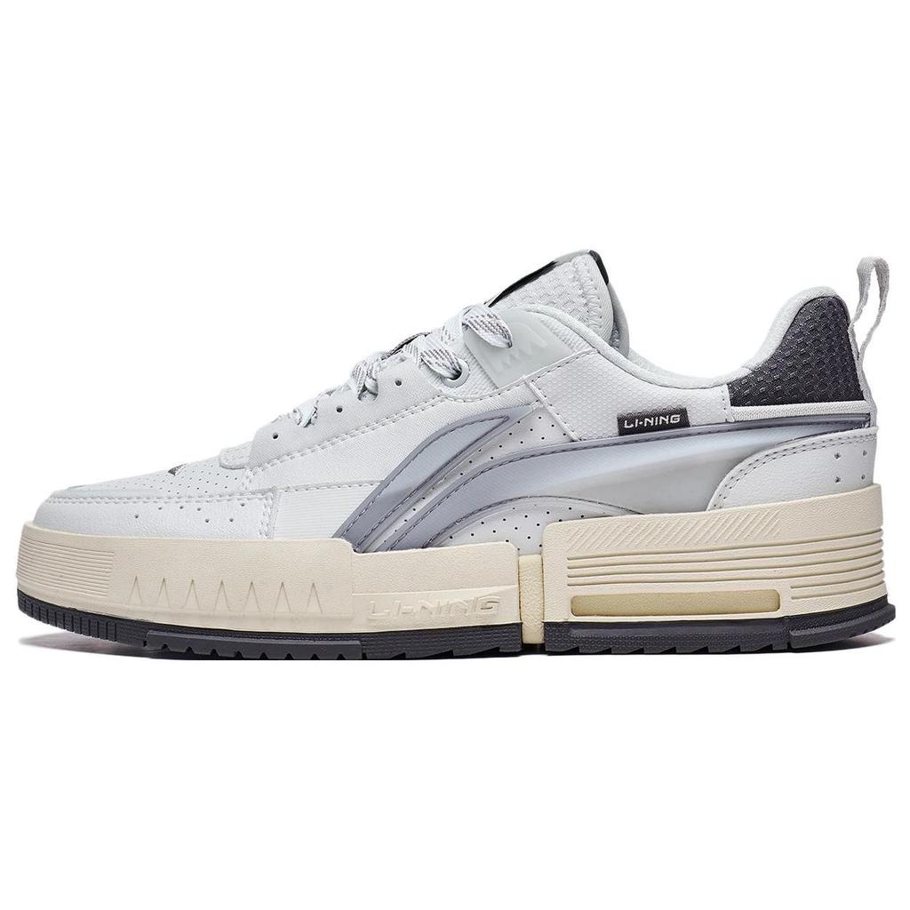 Li-Ning Comfortable Versatile Non-Slip Wear-Resistant Low-Top Casual Shoes Women sneakers White Gray AGCT136-4