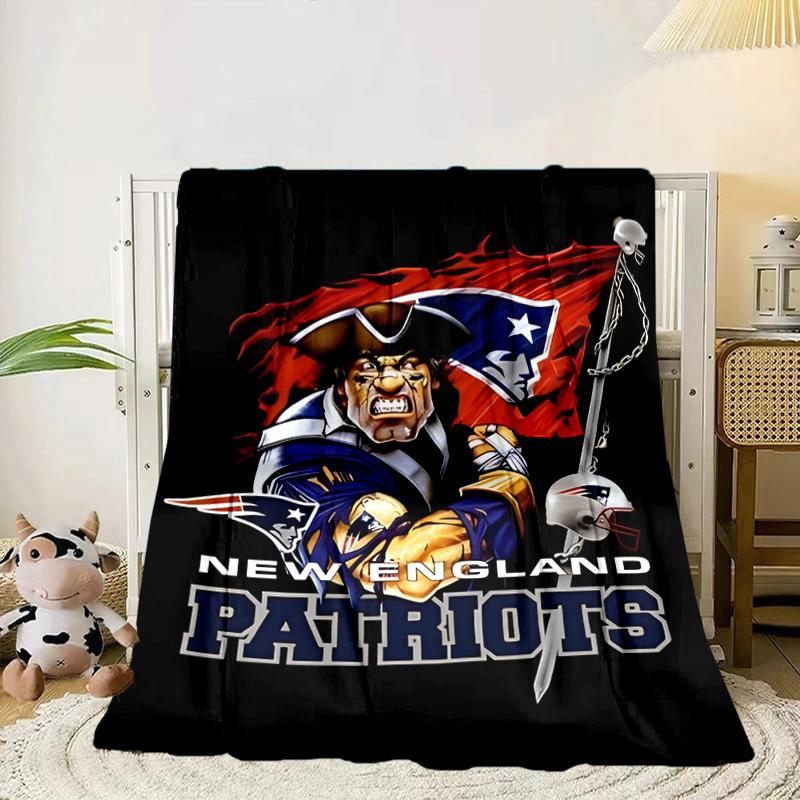New England Patriots Gear Portable Blanket/Soft Blanket Bedding Blanket Suitable for Travel Camping Living Rooms Offices Sofas Fan Gifts