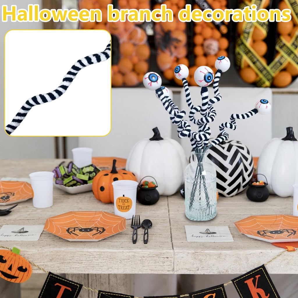 Halloween Eyeball Woolen Branch Decoration