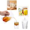 10pcs Transparent Plastic/Aluminum Foil Liquid Package Nozzle Bags Juice Beverage Milk Sealed Stand Up Storage Reusable Pouch