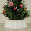Rustic Style Christmas Trees Skirts White Xmas Tree Bottom Protector Tree Base Cover  Farmhouse