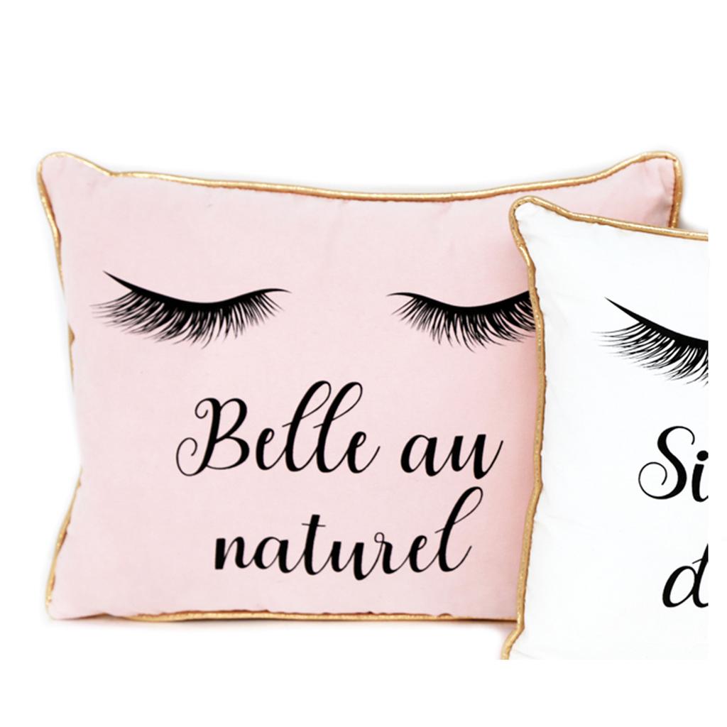 Les Trésors De Lily [Q9988] - Designer Cushion 'Diva - Sleeping Eyes' Rose Gold (Belle Au Naturel) - 40x30x9 Cm