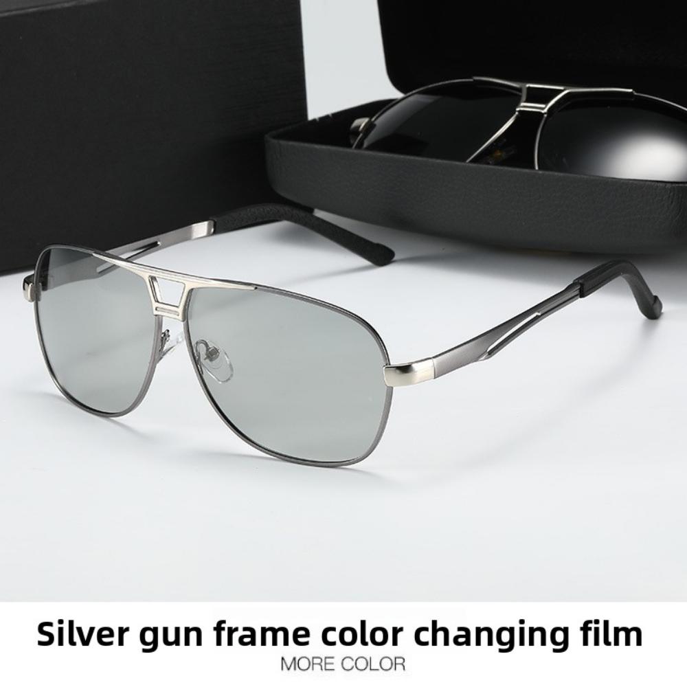 Dag- och nattfärgskiftande solglasögon, polariserade solglasögon, herrars anti-helljusfiske, högupplöst bilkörning