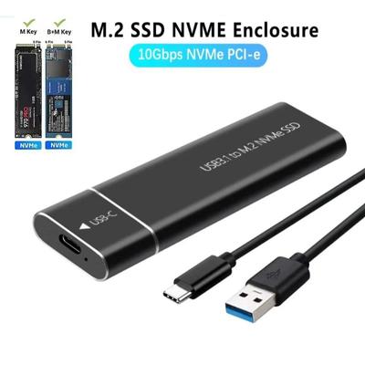 Puzdro USB3.1 M2 SSD NVMe Externé úložisko HDD Puzdro 10 Gb/s PCIe SSD box pre NGFF SATA SSD pevný disk pre PC laptop