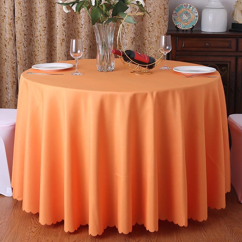 Advertising Exhibition Tablecloth Tablecloth Round Table Skirt Skirt Plain Weave Solid Color Zhu Wenwei Gauze Material Round Tablecloth