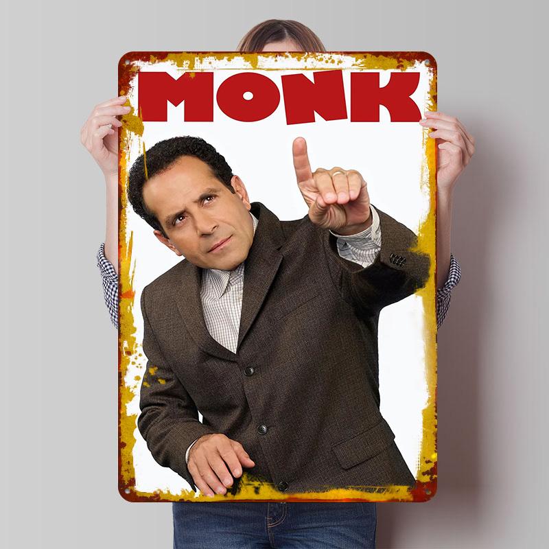 

MONK Printed Poster Customized Wall Art Retro Vintage Metal Tin Signs for Living Room Decorations Mancave Decoration At Home 7.9x11.8In(20x30cm)