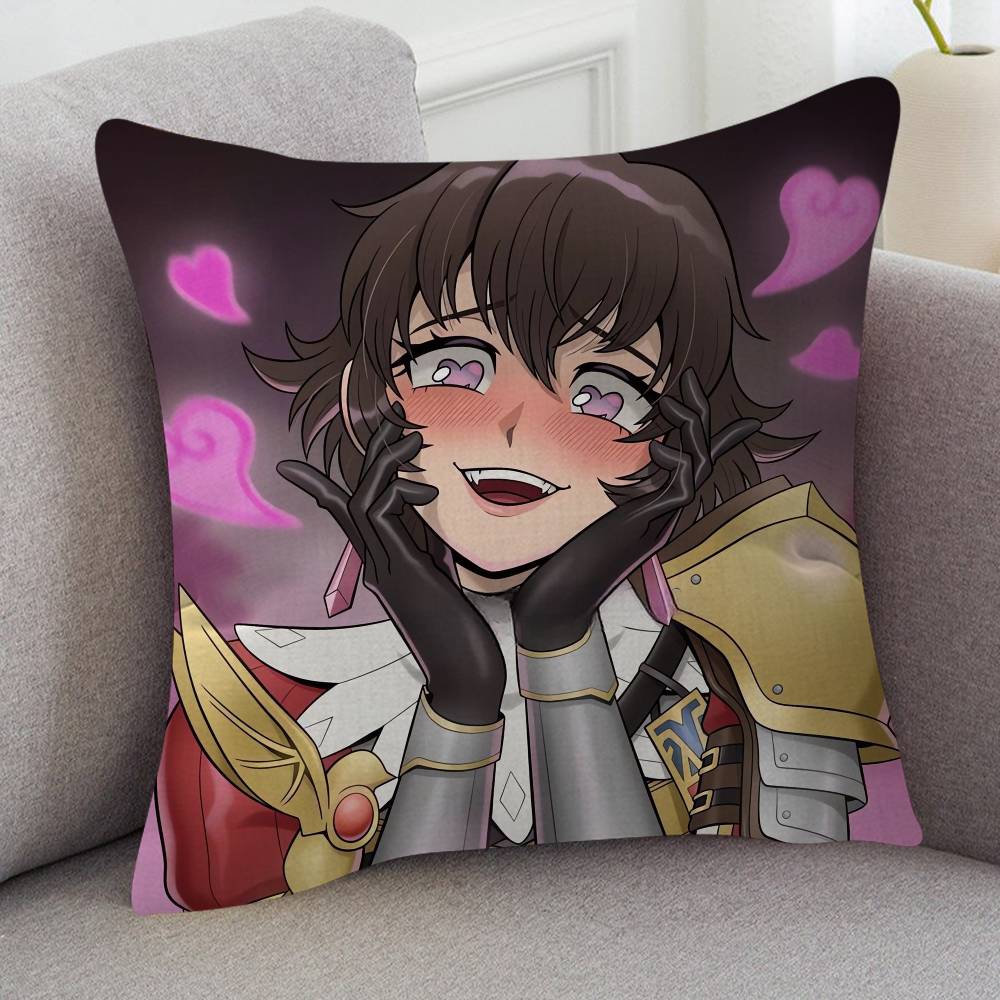 GAME Monster Hunter Pillow Covers Cartoon Sofa Decorative Home Doublesided Printing Short Plush Cute Cushion Cover