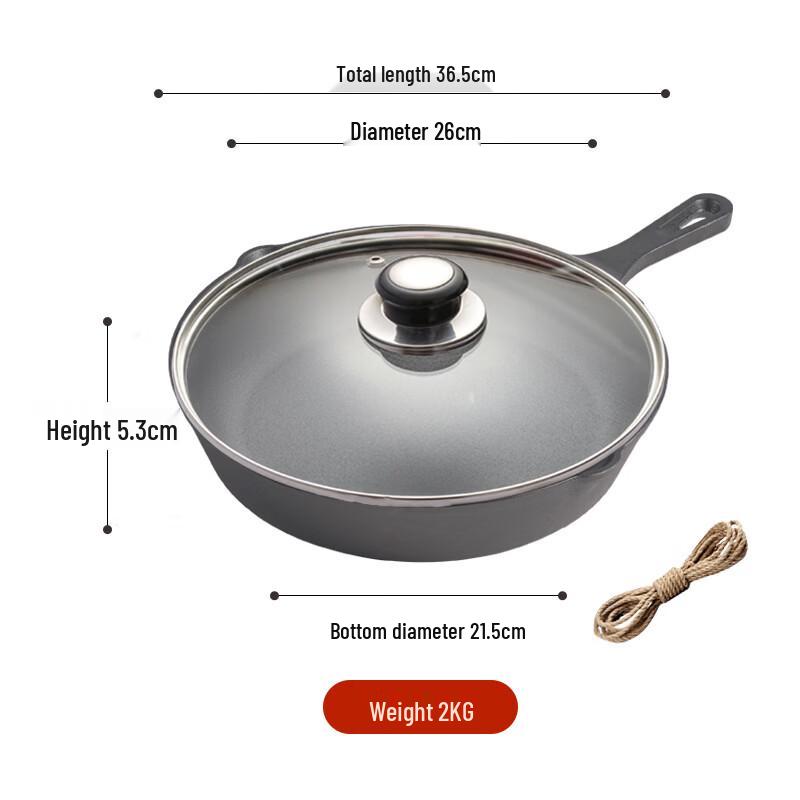 ZISIZ Cast Iron Frying Pan