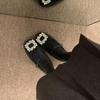 Rhinestone Mary Jane Single Shoes Plush Shoes Cotton Shoes Round Head Commuting Shoes